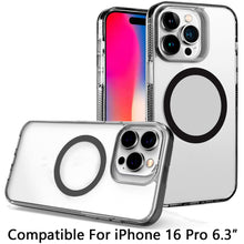 For iPhone 16 Pro 6.3in Case Magnetic Circle Grip Sides Cover + Tempered Glass