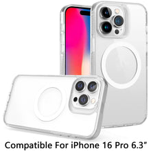 For iPhone 16 Pro 6.3in Case Magnetic Circle Grip Sides Cover + Tempered Glass