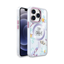 For iPhone 12/12 Pro Case Magnetic Circle Inspiration Quote + Tempered Glass