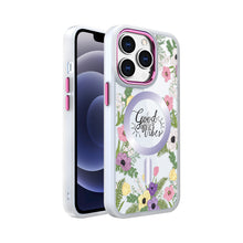 For iPhone 12/12 Pro Case Magnetic Circle Inspiration Quote + Tempered Glass