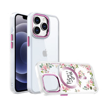 For iPhone 12/12 Pro Case Magnetic Circle Inspiration Quote + Tempered Glass