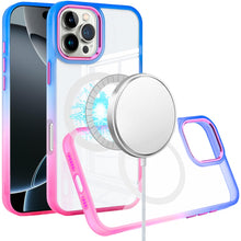 For iPhone 16 PRO MAX Case Magnetic Circle 2 Tone Gradient + Tempered Glass