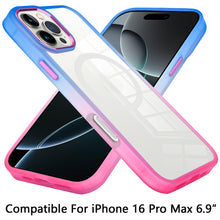 For iPhone 16 PRO MAX Case Magnetic Circle 2 Tone Gradient + Tempered Glass