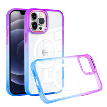 For iPhone 15 Pro Max Case Magnetic Circle 2 Tone Gradient + 2 Screen Protectors