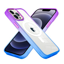 For iPhone 15 PLUS Case Magnetic Charging 2 Tone Gradient + 2 Tempered Glass
