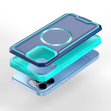 For iPhone 15 Case Magnetic Circle Rugged Fused Shockproof + 2 Tempered Glass