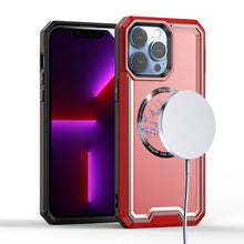 For iPhone 15 PLUS Case Magnetic Charging Fused Hybrid Cover + 2 Tempered Glass