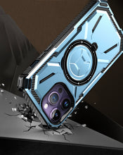 For iPhone 12/12 Pro Case Magnetic Ring Shockproof Ringstand + Tempered Glass