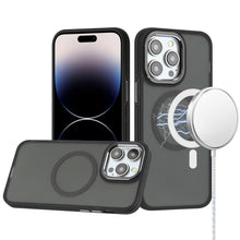 For iPhone 14 PRO MAX 6.7 in. Case Magnetic Circle Soft Touch Frosted Cover