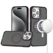 For iPhone 15 Pro Max Case Magnetic Circle Soft Touch Cover + 2 Tempered Glass