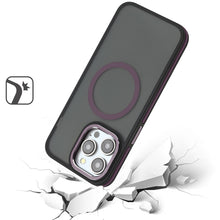 For iPhone 15 Pro Max Case Magnetic Circle Soft Touch Cover + 2 Tempered Glass