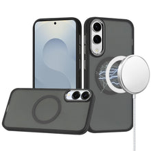 For Samsung S25 Edge Case Magnetic Circle Soft Touch Cover + Tempered Glass