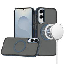 For Samsung S25 Edge Case Magnetic Circle Soft Touch Cover + Tempered Glass