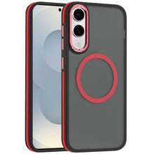 For Samsung S25 Edge Case Magnetic Circle Soft Touch Cover + Tempered Glass