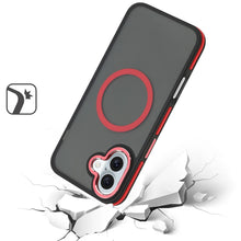 For iPhone 16 Plus 6.7in Case Magnetic Circle Soft Metal Buttons +Tempered Glass