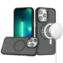 For iPhone 13 Pro Max 6.7 inch Case Magnetic Circle Soft Touch Metal Buttons