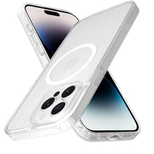 For iPhone 14 PRO MAX 6.7 in. Case Magnetic Circle Soft Touch Translucent Cover