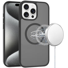 For iPhone 15 Pro Max Case Magnetic Circle Soft Translucent + 2 Tempered Glass