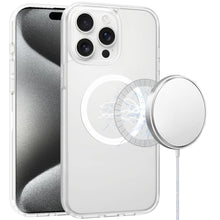 For iPhone 15 Pro Max Case Magnetic Circle Soft Translucent + 2 Tempered Glass