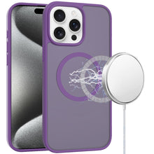 For iPhone 15 Pro Max Case Magnetic Circle Soft Translucent + 2 Tempered Glass
