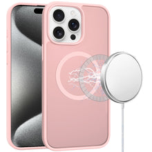 For iPhone 15 Pro Max Case Magnetic Circle Soft Translucent + 2 Tempered Glass