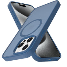 For iPhone 15 Pro Max Case Magnetic Circle Soft Translucent + 2 Tempered Glass