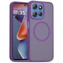 For Moto G 2025 Case Magnetic Circle Soft Touch Translucent + Tempered Glass