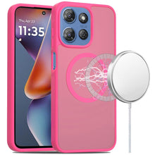 For Moto G 2025 Case Magnetic Circle Soft Touch Translucent + Tempered Glass