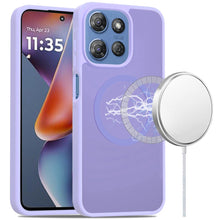 For Moto G 2025 Case Magnetic Circle Soft Touch Translucent + Tempered Glass
