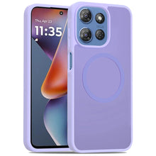 For Moto G 2025 Case Magnetic Circle Soft Touch Translucent + Tempered Glass