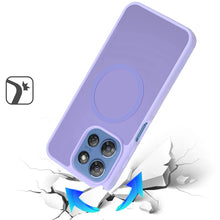 For Moto G 2025 Case Magnetic Circle Soft Touch Translucent + Tempered Glass