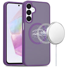 For Samsung A36 Case Magnetic Circle Soft Touch Translucent + Tempered Glass
