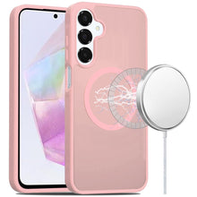 For Samsung A36 Case Magnetic Circle Soft Touch Translucent + Tempered Glass