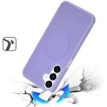 For Samsung A36 Case Magnetic Circle Soft Touch Translucent + Tempered Glass