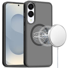 For Samsung S25 Edge Case Magnetic Circle Soft Touch Translucent +Tempered Glass