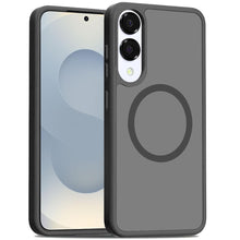 For Samsung S25 Edge Case Magnetic Circle Soft Touch Translucent +Tempered Glass