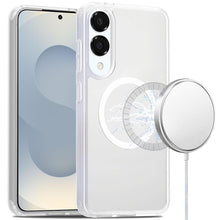 For Samsung S25 Edge Case Magnetic Circle Soft Touch Translucent +Tempered Glass