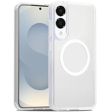 For Samsung S25 Edge Case Magnetic Circle Soft Touch Translucent +Tempered Glass