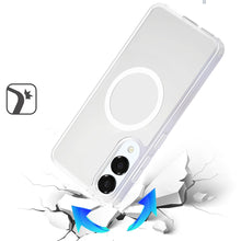 For Samsung S25 Edge Case Magnetic Circle Soft Touch Translucent +Tempered Glass