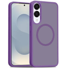 For Samsung S25 Edge Case Magnetic Circle Soft Touch Translucent +Tempered Glass