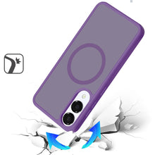 For Samsung S25 Edge Case Magnetic Circle Soft Touch Translucent +Tempered Glass