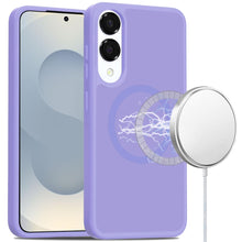 For Samsung S25 Edge Case Magnetic Circle Soft Touch Translucent +Tempered Glass