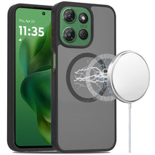 For Moto G Power 2025 Case Magnet Circle Soft Touch Translucent + Tempered Glass