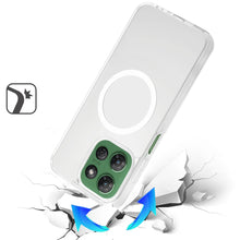 For Moto G Power 2025 Case Magnet Circle Soft Touch Translucent + Tempered Glass