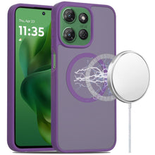 For Moto G Power 2025 Case Magnet Circle Soft Touch Translucent + Tempered Glass