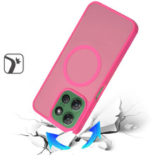 For Moto G Power 2025 Case Magnet Circle Soft Touch Translucent + Tempered Glass