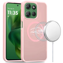 For Moto G Power 2025 Case Magnet Circle Soft Touch Translucent + Tempered Glass