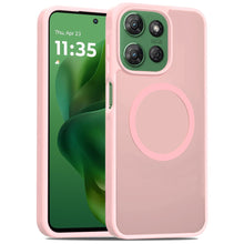 For Moto G Power 2025 Case Magnet Circle Soft Touch Translucent + Tempered Glass