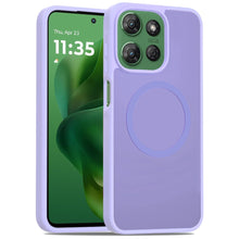 For Moto G Power 2025 Case Magnet Circle Soft Touch Translucent + Tempered Glass