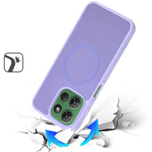 For Moto G Power 2025 Case Magnet Circle Soft Touch Translucent + Tempered Glass